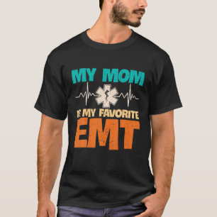 Retro-Mama ist mein Lieblings-EMT-Paramedizin-Kran T-Shirt