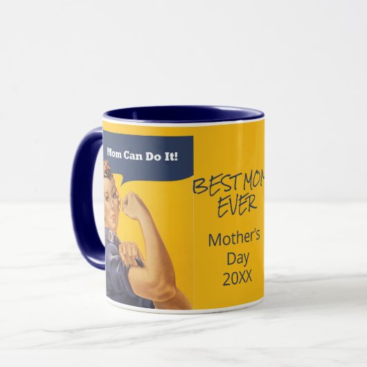 Retro-Mama kann es Tasse machen (Vorderseite Links)