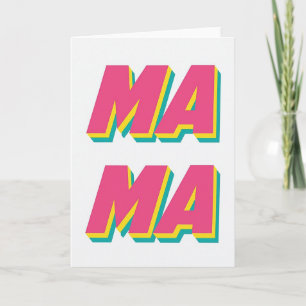 Retro Mama Liebt Dich Karte