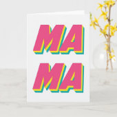 Retro Mama Liebt Dich Karte (Gelbe Blume)