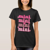 Retro Mama Mini Leopard Print Matching Valentine T-Shirt (Vorderseite)
