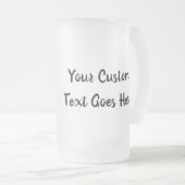 Retro-Mama mit dem benutzerdefinierten Text Mattglas Bierglas (VorderseiteRechts)
