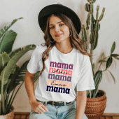 Retro Mama Mother Day Custom Kid's Name T-Shirt