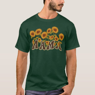 Retro Mama Sunflower Shirt Groovy Vintage Mama 70e