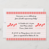 Retro Mama und Babydusche Einladung (Rückseite)