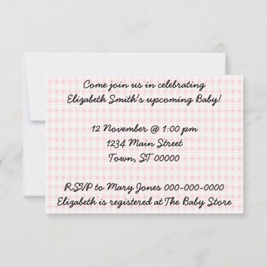 Retro-Mama und Babydusche V2 Einladung (Rückseite)