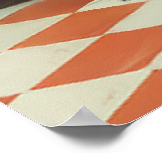 Retro-Mama und Kindersicherung Poster (Ecke)