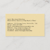 Retro-Mama zum Feiern Visitenkarte (Rückseite)