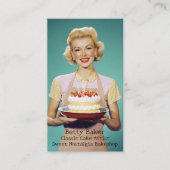 Retro-Mama zum Feiern Visitenkarte (Vorderseite)