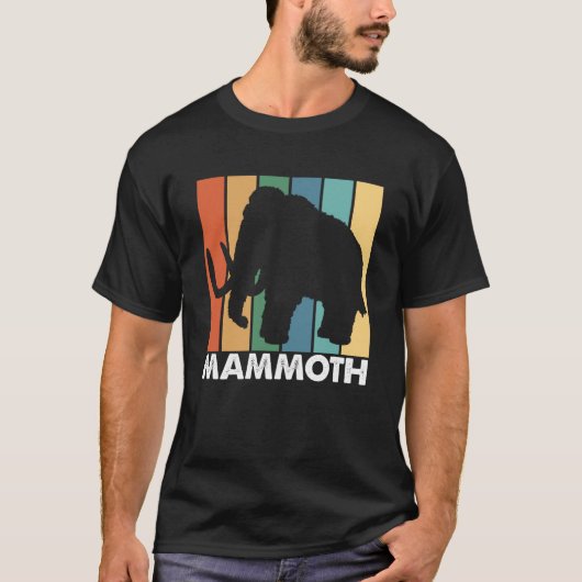 Retro Mammoth Animal T-Shirt (Vorderseite)