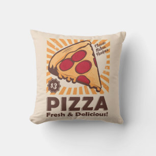 Retro Man Höhle Vintag Gratis Köstliche Pizza Kissen