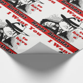 Retro Man pointing ich Woll dir glücklich Geburtst Geschenkpapier (Ecke)