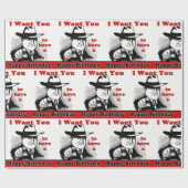 Retro Man pointing ich Woll dir glücklich Geburtst Geschenkpapier (Flach)