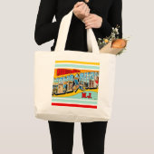 Retro Manasquan NJ Jumbo Stoffbeutel (Vorderseite (Produkt))