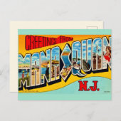 Retro Manasquan NJ Postkarte (Vorne/Hinten)