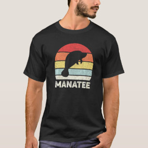 Retro Manatee Shirt Manatee Lover Vintag Tier