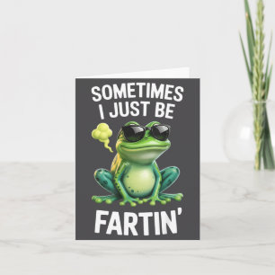 Retro Manchmal Furzt Ich Frosch Karte