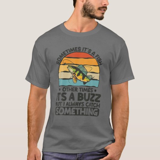 Retro manchmal sein Fisch manchmal ein Buzz-Fi T-Shirt (Vorderseite)