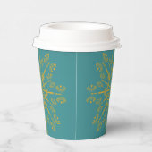 Retro Mandala Aquamarin Paper Cups Pappbecher (Rechts)