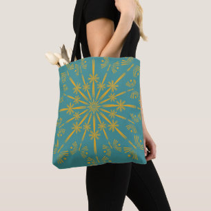 Retro Mandala Aquamarine Tasche (2 Größen)