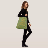 Retro Mandala Avocado Crossbody Bag (2 Größen) Tragetaschen Mit Langen Trägern (Am Model)
