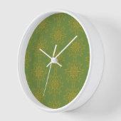 Retro Mandala Avocado Gerahmte Uhr (Winkel)