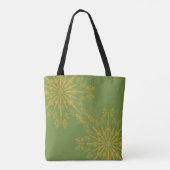 Retro Mandala Avocado Schulder Tasche (Rückseite)