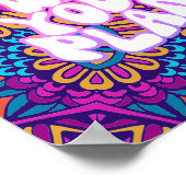 Retro Mandala Bloom, wo Sie gepflanzt sind Poster (Ecke)