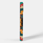 Retro Mandala Blue Orange und Red Case-Mate iPhone Hülle (Rückseite / Rechts)