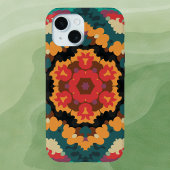 Retro Mandala Blue Orange und Red Case-Mate iPhone Hülle