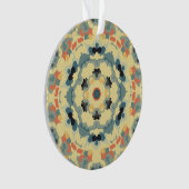 Retro Mandala Blue Yellow und Red Ornament (Vorderseite)