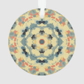 Retro Mandala Blue Yellow und Red Ornament (Rückseite)