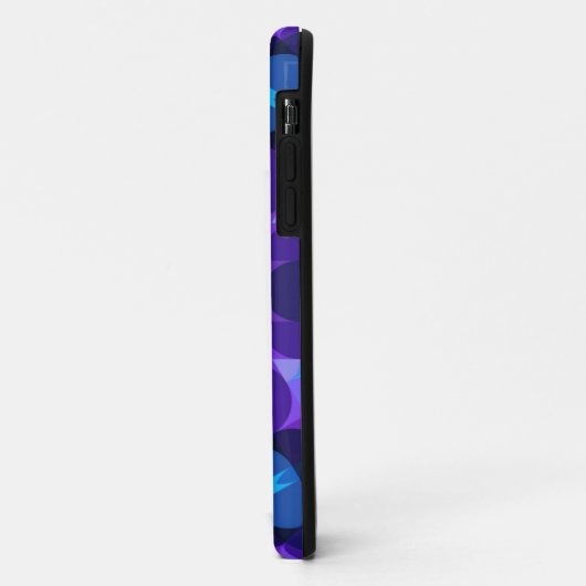 Retro Mandala Blume Blau und Lila Case-Mate iPhone Hülle (Hinten/Links)