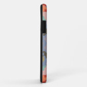 Retro Mandala Blume Blau und Rot Case-Mate iPhone Hülle (Hinten/Rechts)