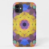 Retro Mandala Blume Gelb Blau und Orange Case-Mate iPhone Hülle (Rückseite)