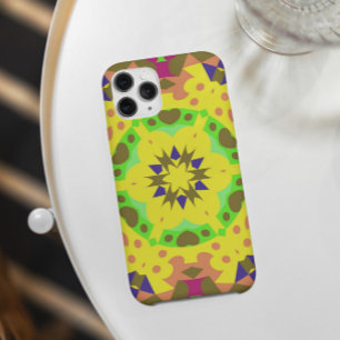Retro Mandala Blume Gelb Orange Grün und Rosa Case-Mate iPhone Hülle