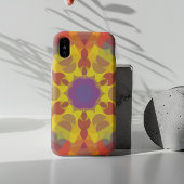 Retro Mandala Blume Gelb Orange und Lila Case-Mate iPhone Hülle
