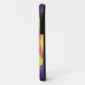 Retro Mandala Blume Gelb Rosa und Lila Case-Mate iPhone Hülle (Hinten/Links)