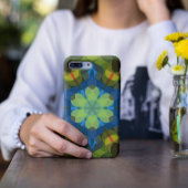 Retro Mandala Blume Green Blue und Orange Case-Mate iPhone Hülle