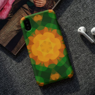 Retro Mandala Blume Green und Orange Case-Mate iPhone Hülle