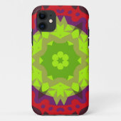Retro Mandala Blume grün rot und Lila Case-Mate iPhone Hülle (Rückseite)