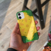Retro Mandala Blume grün und gelb Case-Mate iPhone Hülle