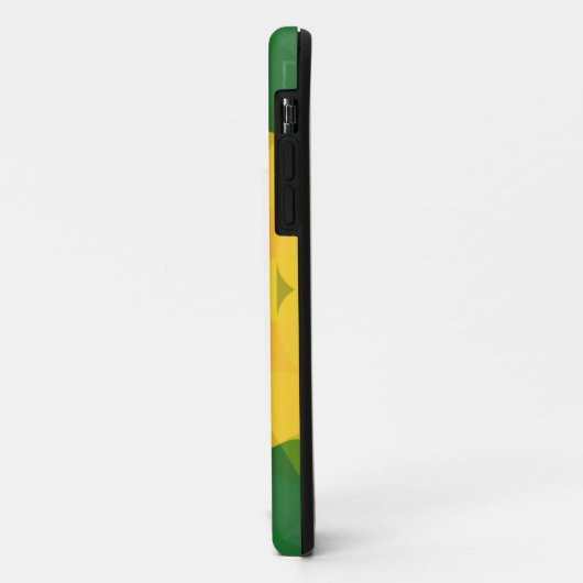 Retro Mandala Blume grün und gelb Case-Mate iPhone Hülle (Hinten/Links)