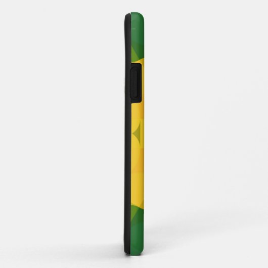 Retro Mandala Blume grün und gelb Case-Mate iPhone Hülle (Hinten/Rechts)