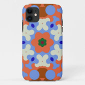 Retro Mandala Blume Orange Blue und Yellow Case-Mate iPhone Hülle (Rückseite)