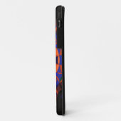 Retro Mandala Blume Orange und Blue Case-Mate iPhone Hülle (Hinten/Links)