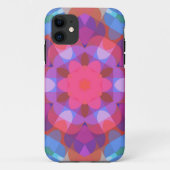 Retro Mandala Blume Rosa Blau und Lila Case-Mate iPhone Hülle (Rückseite)
