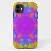 Retro Mandala Blume Rosa Grün und Blau Case-Mate iPhone Hülle (Rückseite)