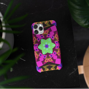 Retro-Mandala-Blume Rosa Orange und Grün Case-Mate iPhone Hülle