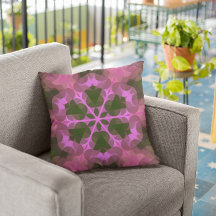 Retro Mandala Blume Rosa und Grün